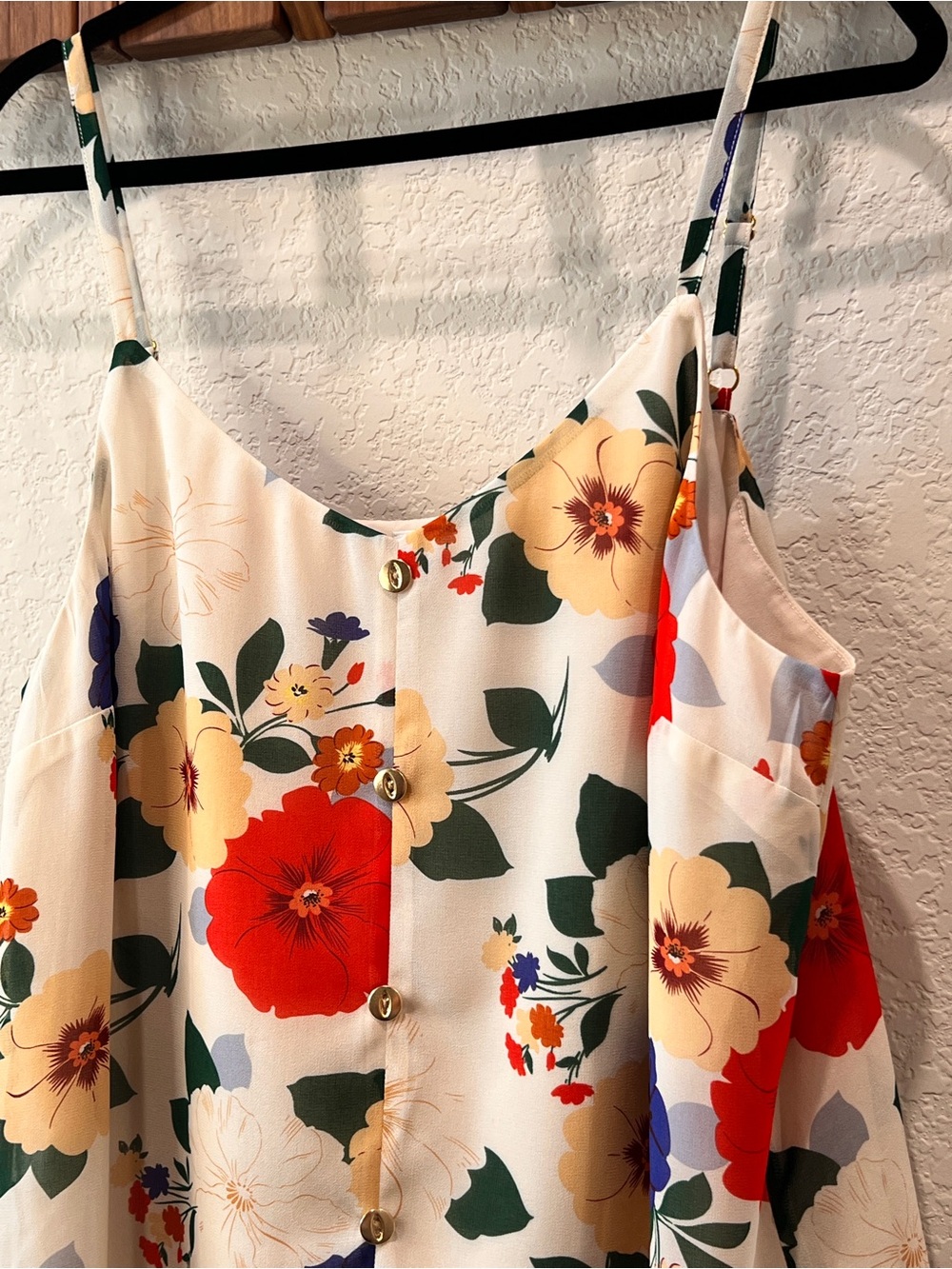 CAbi Victoria Cami Floral V-Neck Sleeveless Blouse Tank Style #5911 Size Large - Picture 6 of 14